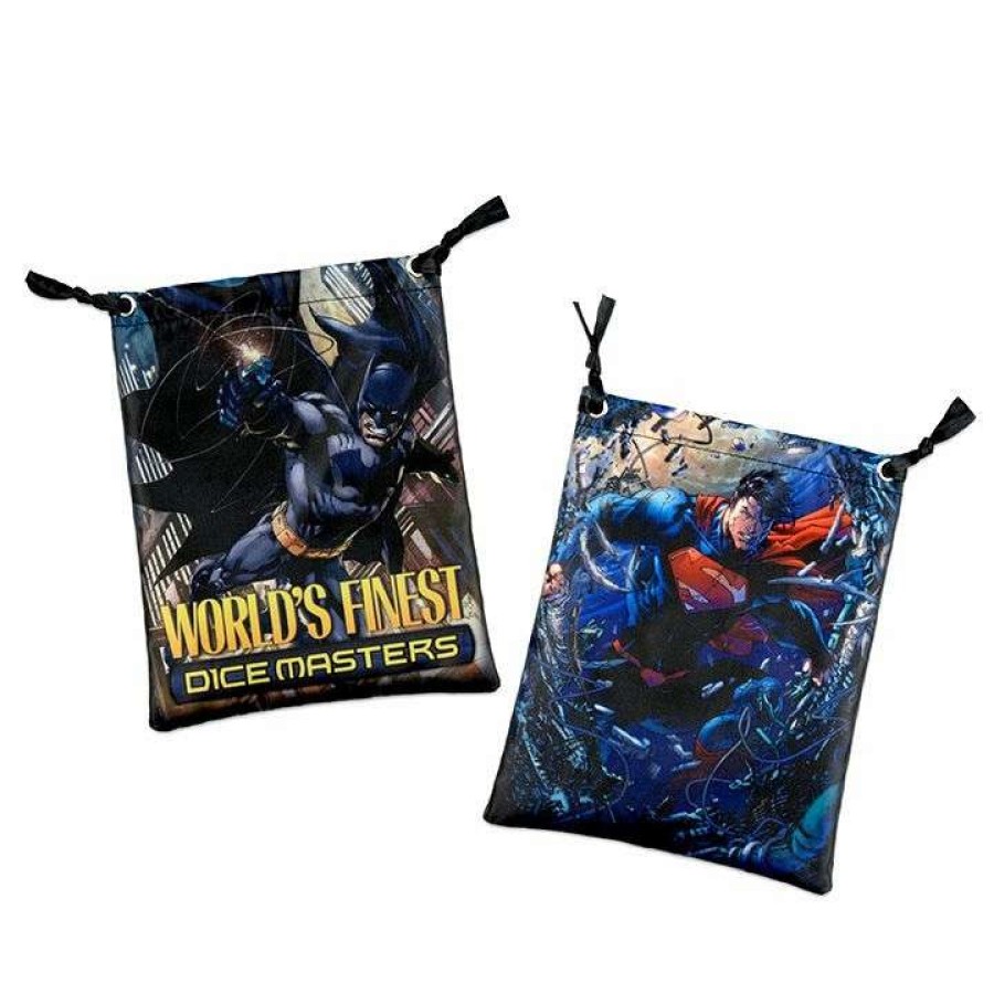 Dice Games * | Discounts Dice Mastersworld'S Finest Batman / Superman Dice Bag