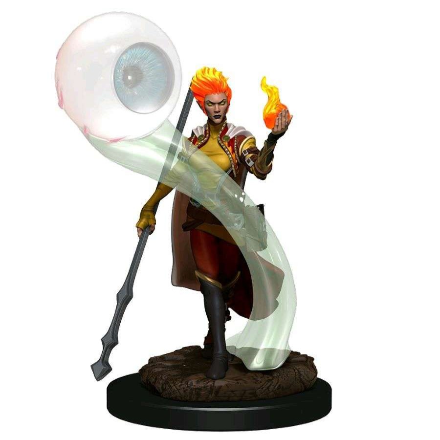 Miniatures Games * | Quick Delivery Dungeons & Dragonsicons Of The Realms Fire Genesi Wizard Female Premium Figure