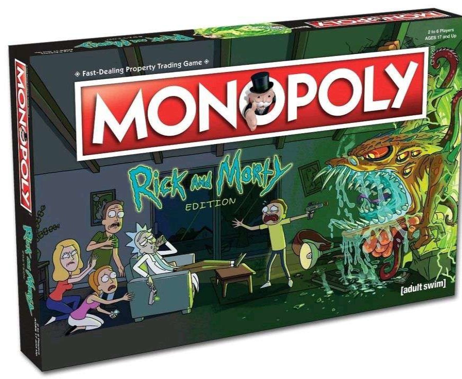 Board Games * | Lower Selling Prices Monopolyrick And Morty Edition