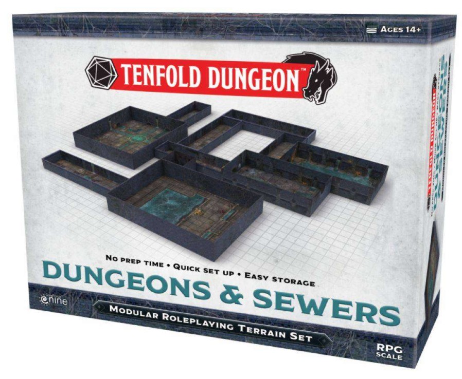 Role Play Games * | Online Store Tenfold Dungeondungeons & Sewers Modular Roleplaying Terrain Set