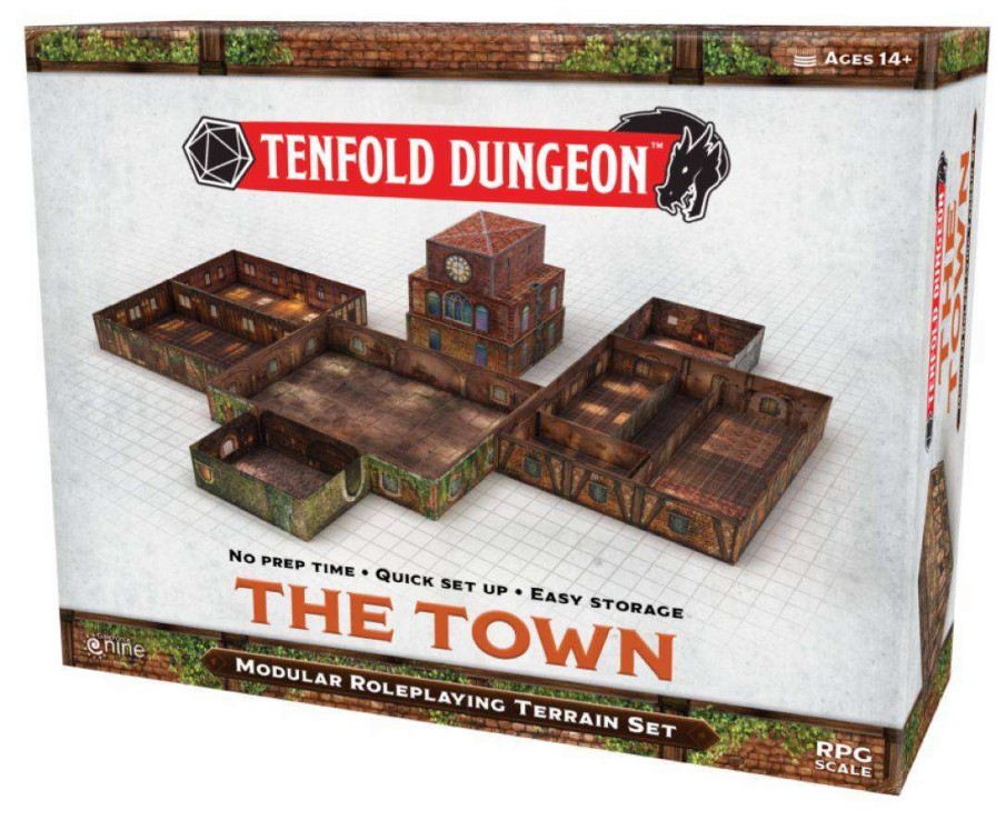 Role Play Games * | Opening Sales Tenfold Dungeonthe Town Modular Roleplaying Terrain Set