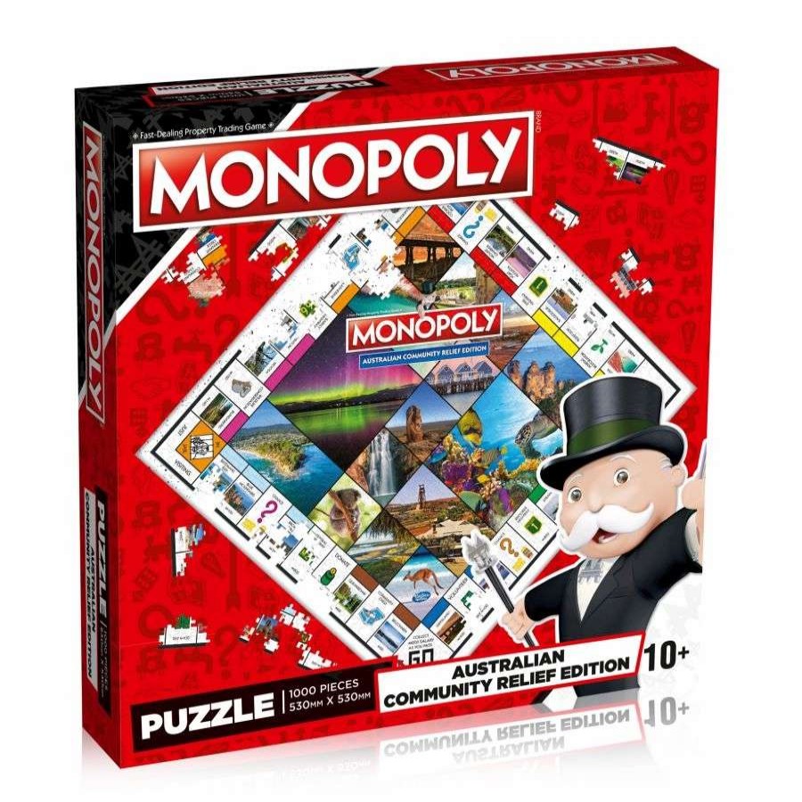 Puzzles * | Discounts Online Puzzles Australian Community Relief Monopoly 1000 Piece Jigsaw Puzzle